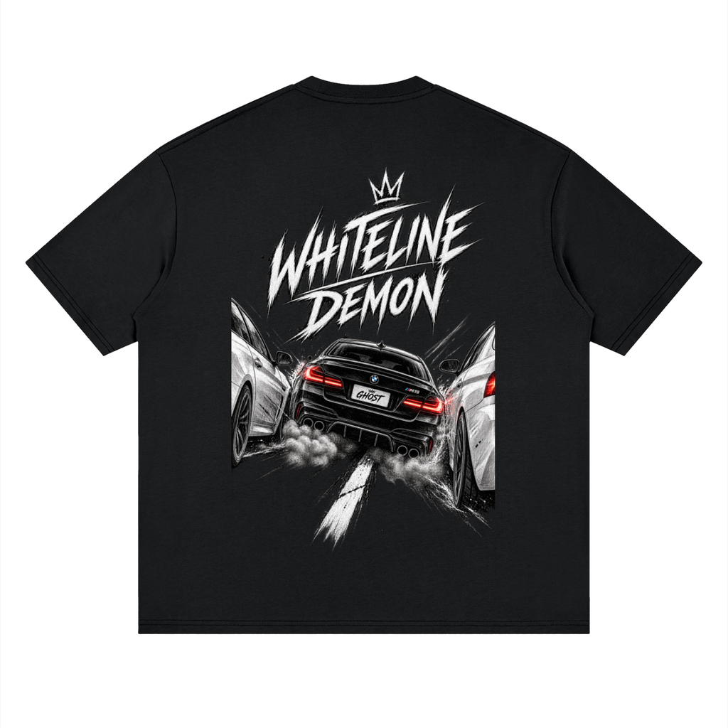 WhiteLine Demon Streetwear Loose Drop Shoulder T-Shirt