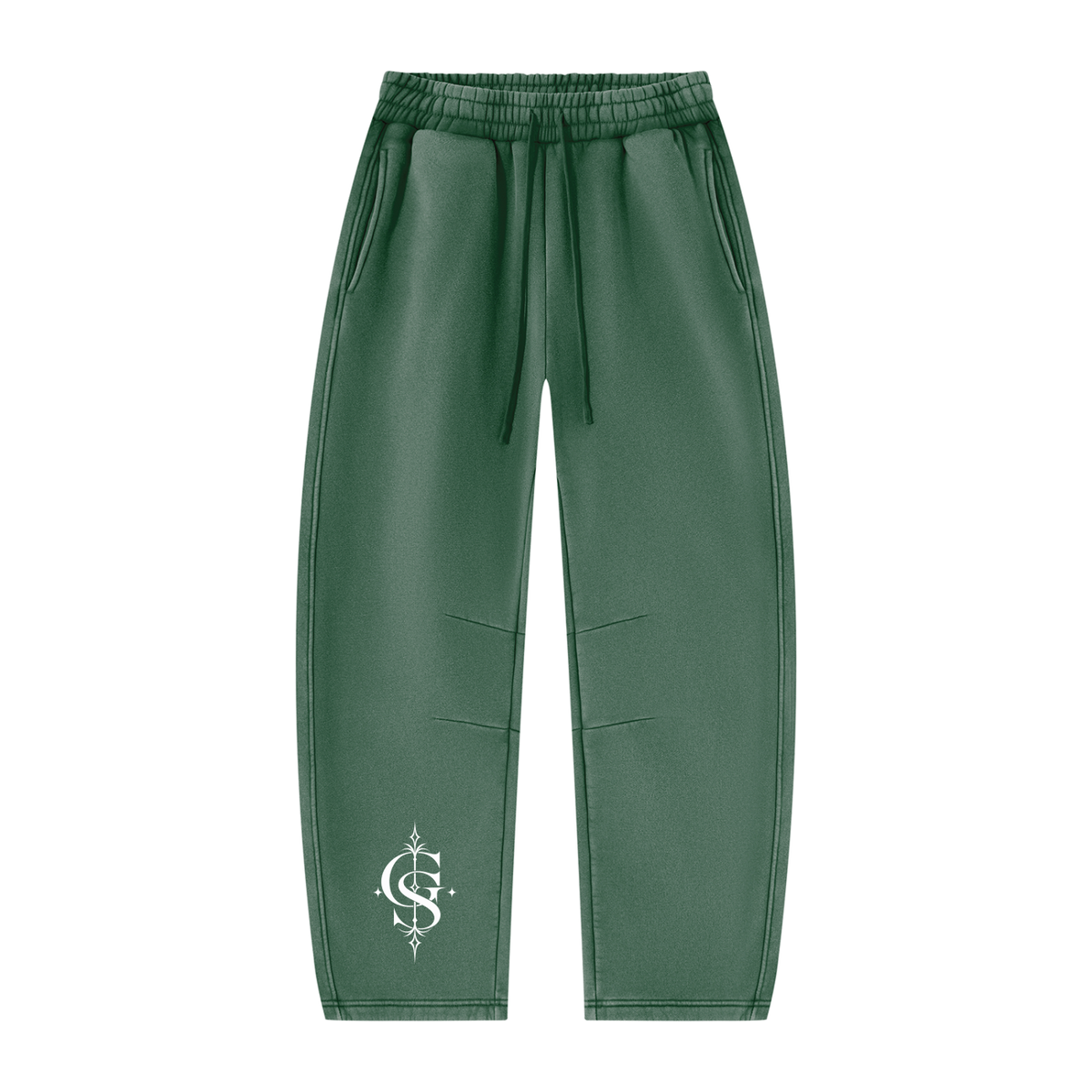 Unisex Vintage Wash Barrel Leg Fleece Sweatpants