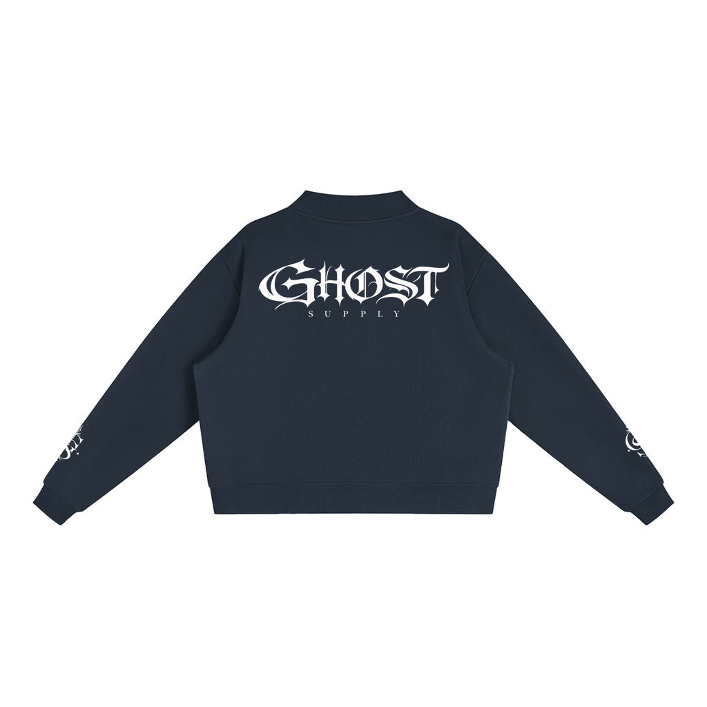 Essential Fleece Mock-Neck Crew Sweatshirt