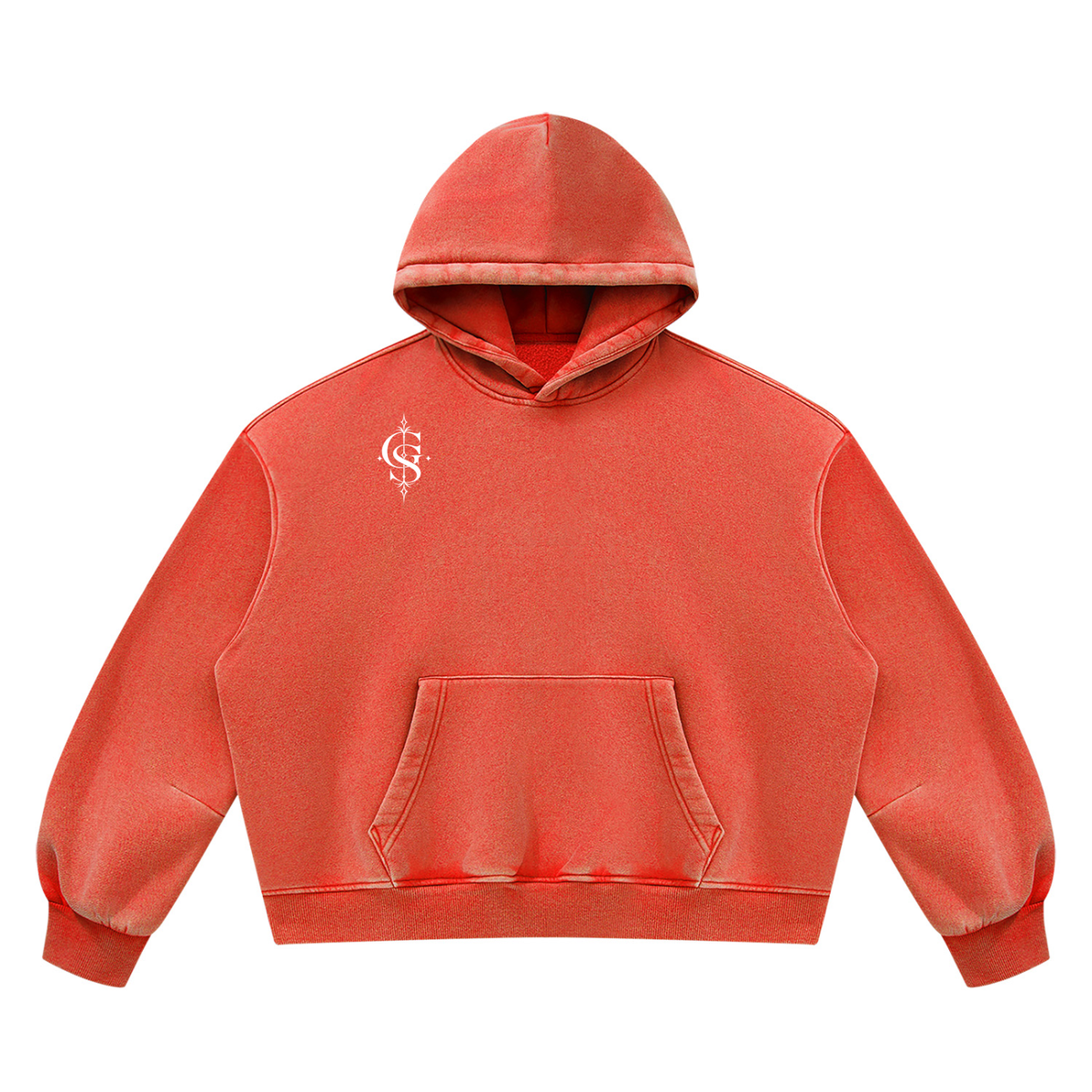 Unisex Vintage Wash Boxy Fleece Hoodie