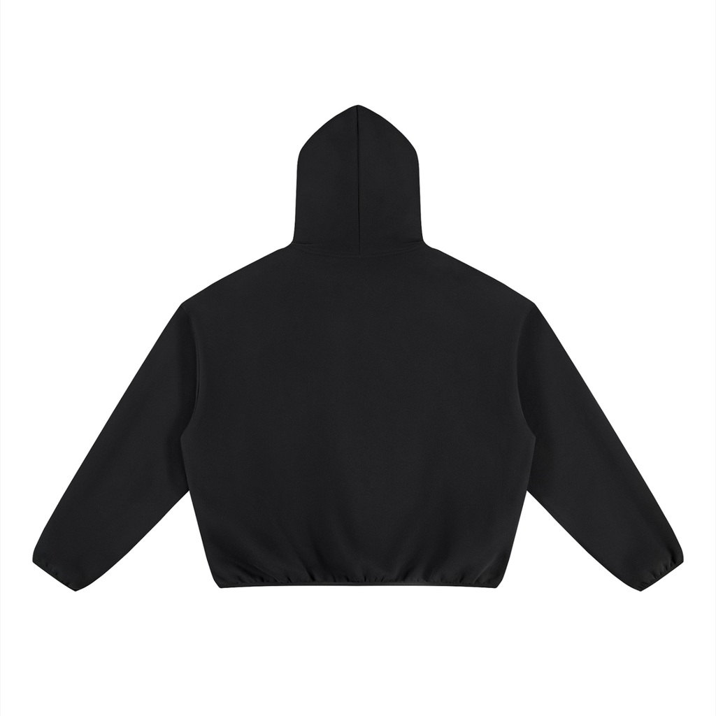 Unisex Boxy Piping Fleece Hoodie