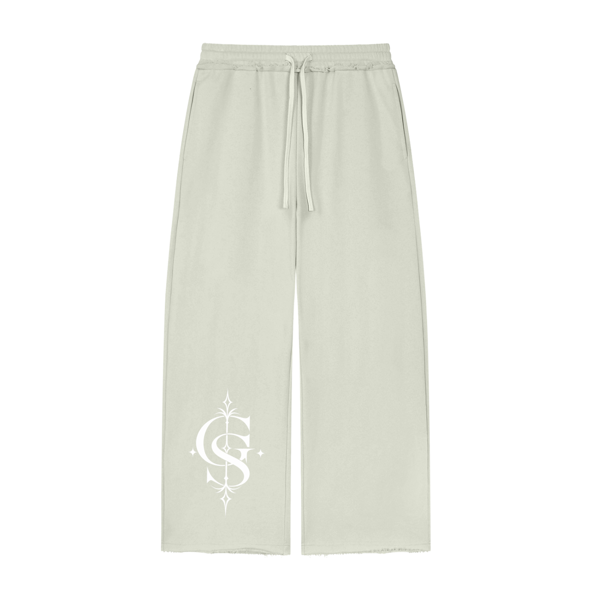 Women’s Wide Leg Raw Edge Sweatpants