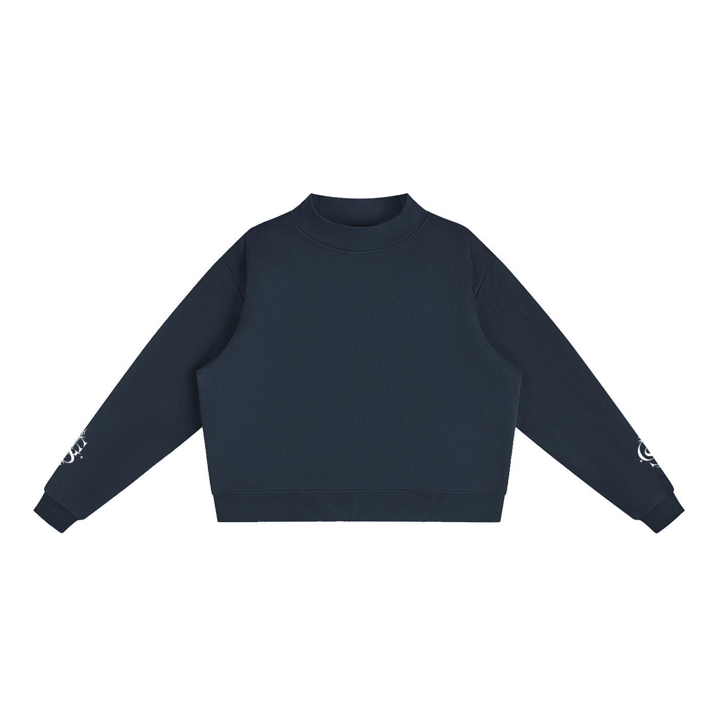 Essential Fleece Mock-Neck Crew Sweatshirt
