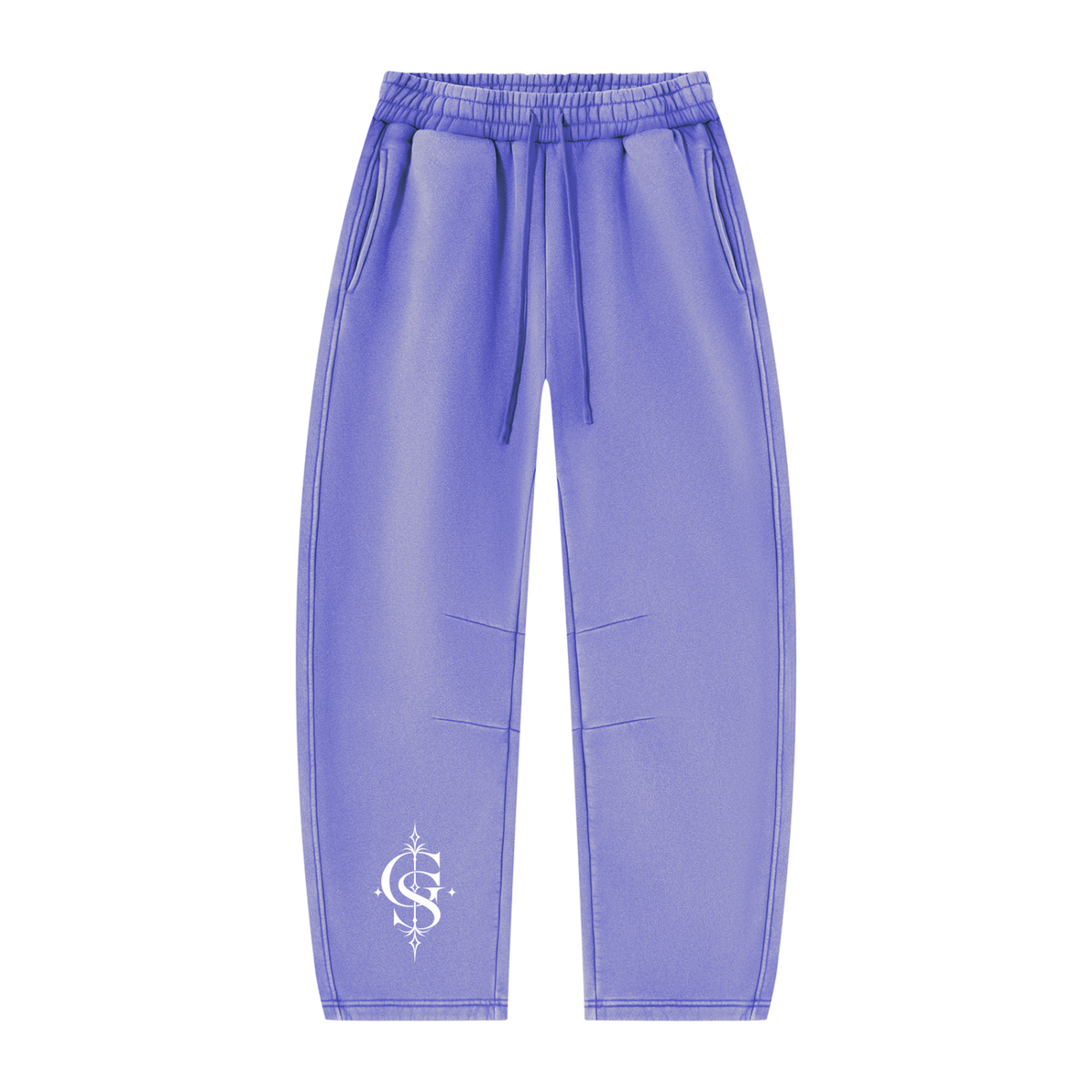 Unisex Vintage Wash Barrel Leg Fleece Sweatpants