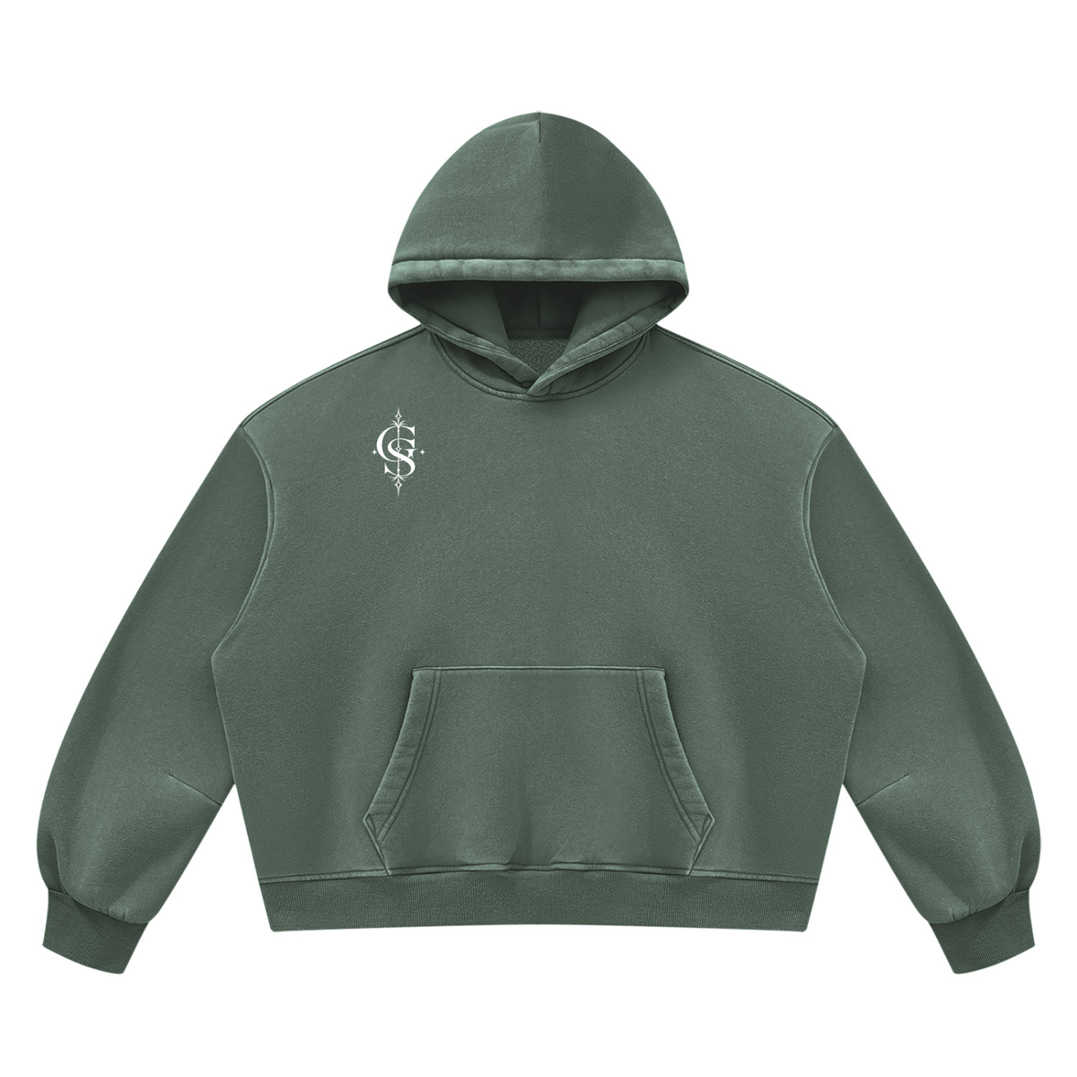 Unisex Vintage Wash Boxy Fleece Hoodie