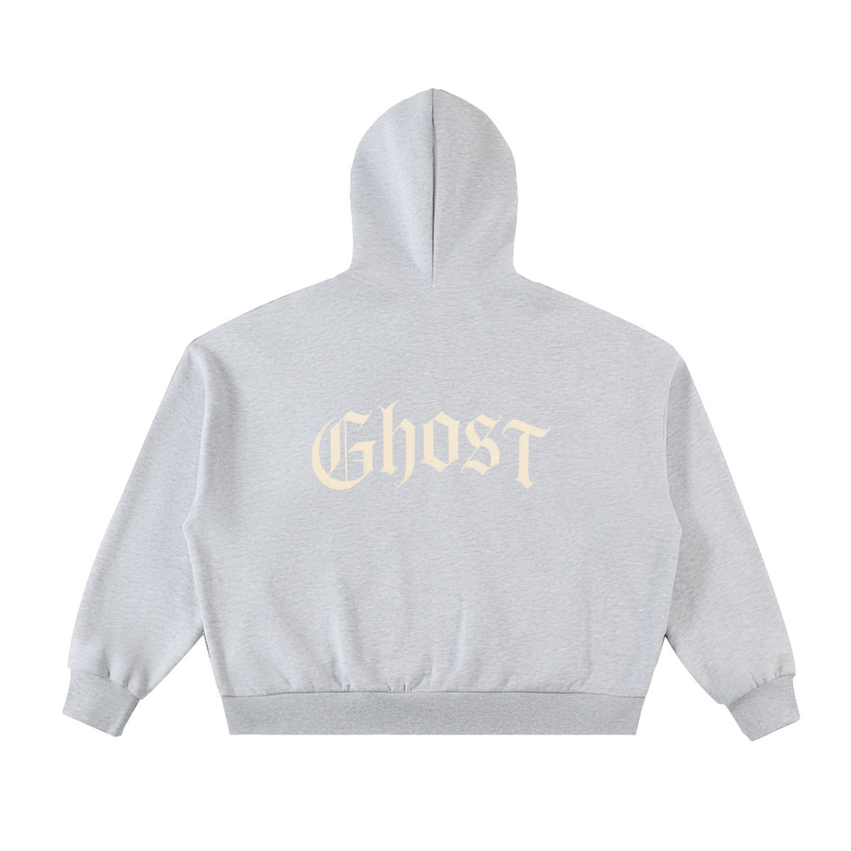 Fleeced Full-Zip Boxy Hoodie