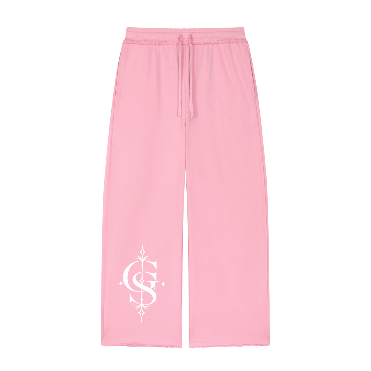Women’s Wide Leg Raw Edge Sweatpants