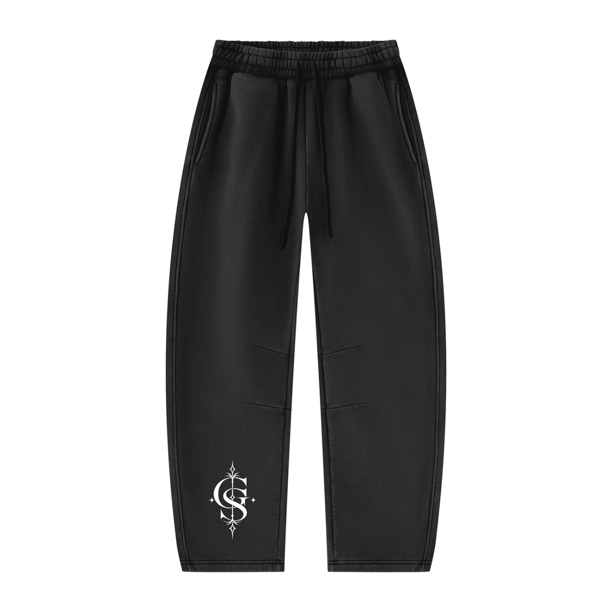Unisex Vintage Wash Barrel Leg Fleece Sweatpants