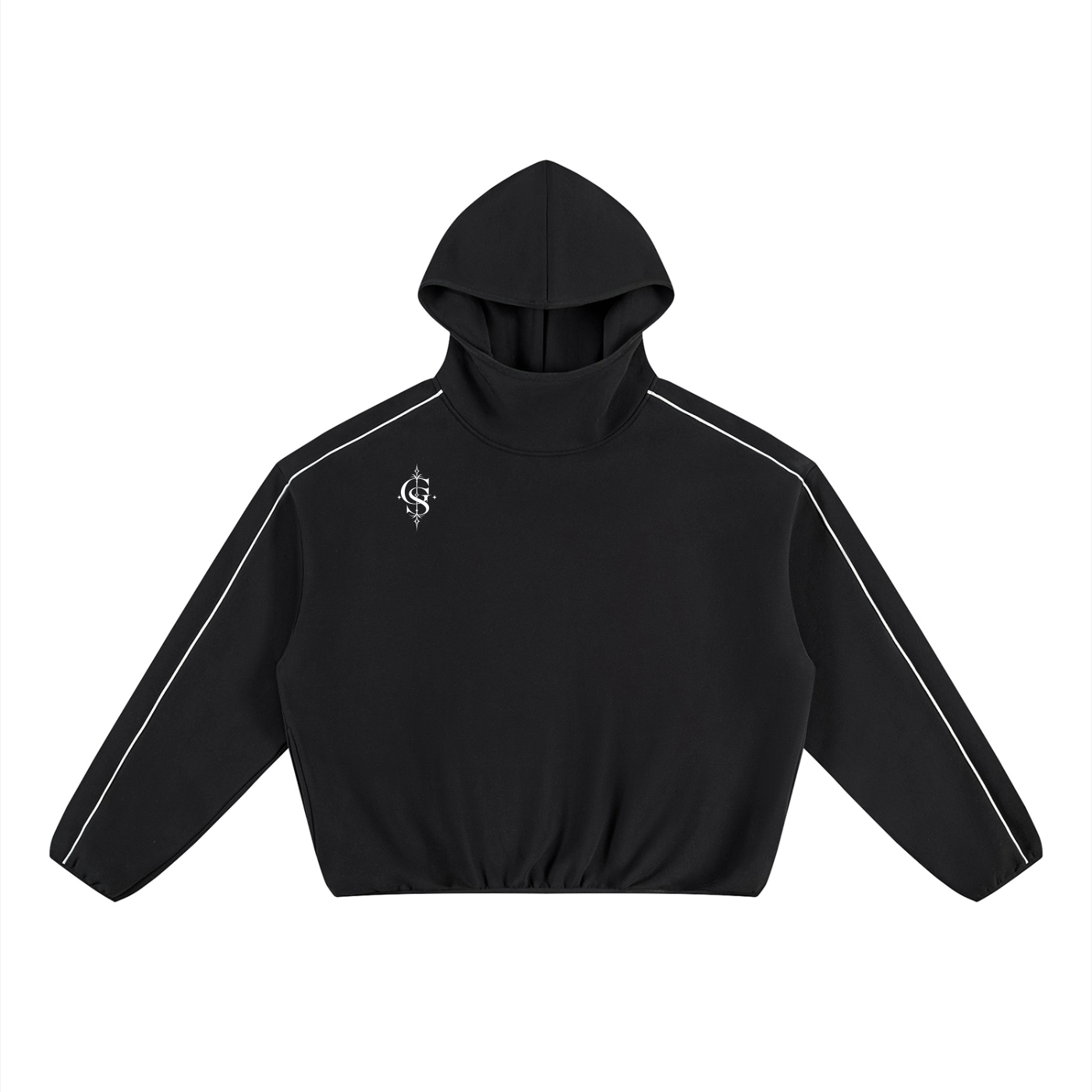 Unisex Boxy Piping Fleece Hoodie