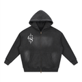 Sunfade Two-way Zipper Boxy Fleece Hoodie