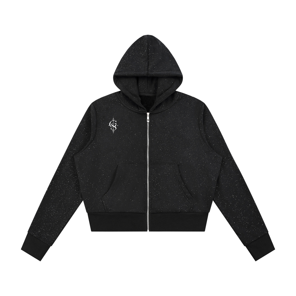 Women's Sparkles Fleece Full Zip Hoodie